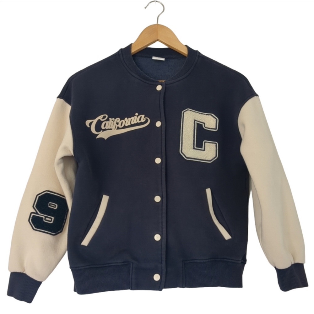 Zara Varsity Bomber Coat Unisex Youth 11-12 California Spring Jacket